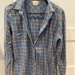 Plaid Button Down Shirt for Women